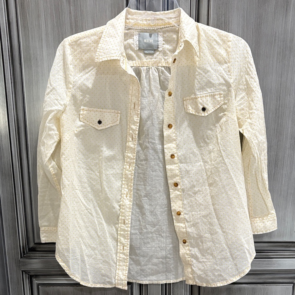Maeve Yellow Polka Dot Blouse